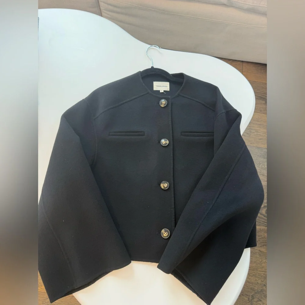 Loulou Studio Black Wool Cashmere Aspo Jacket